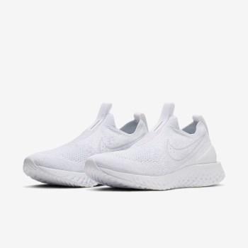 Nike Epic Phantom React Flyknit - Női Futócipő - Fehér/Platina/Fehér